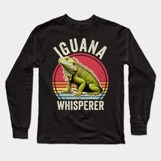 Funny Iguana Whisperer Retro Vintage Long Sleeve T-Shirt